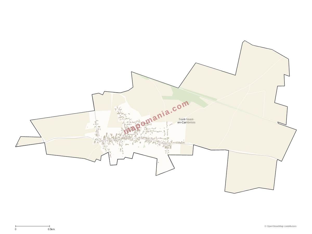 Carte de Saint-Vaast-en-Cambrésis à personnaliser