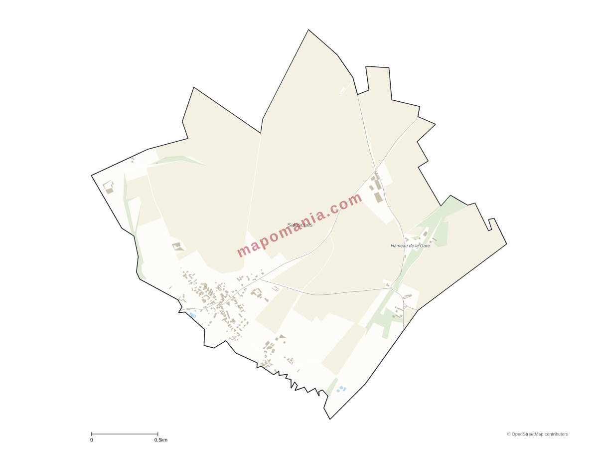 Carte de Salesches à personnaliser