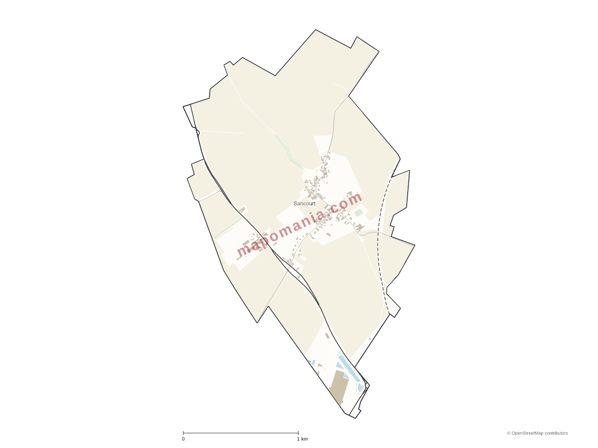 Carte de Sancourt à personnaliser