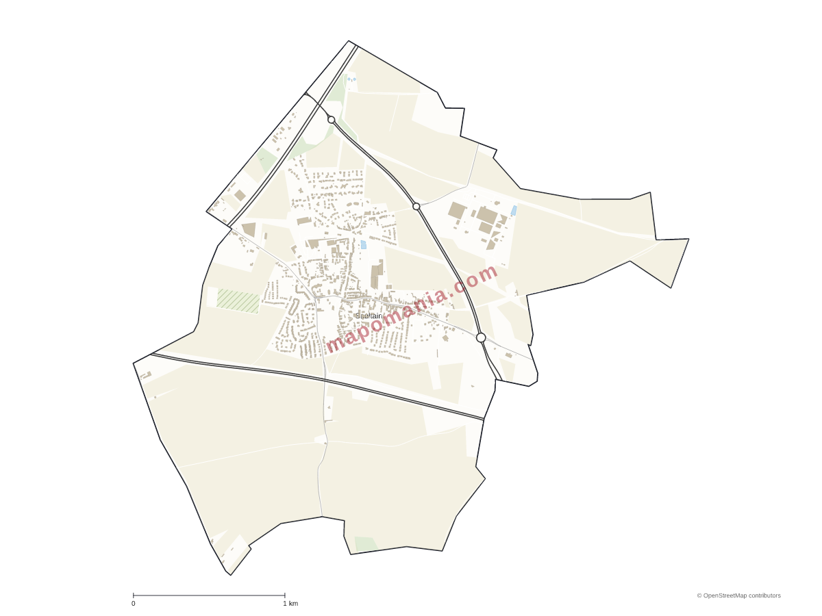 Carte de Saultain à personnaliser
