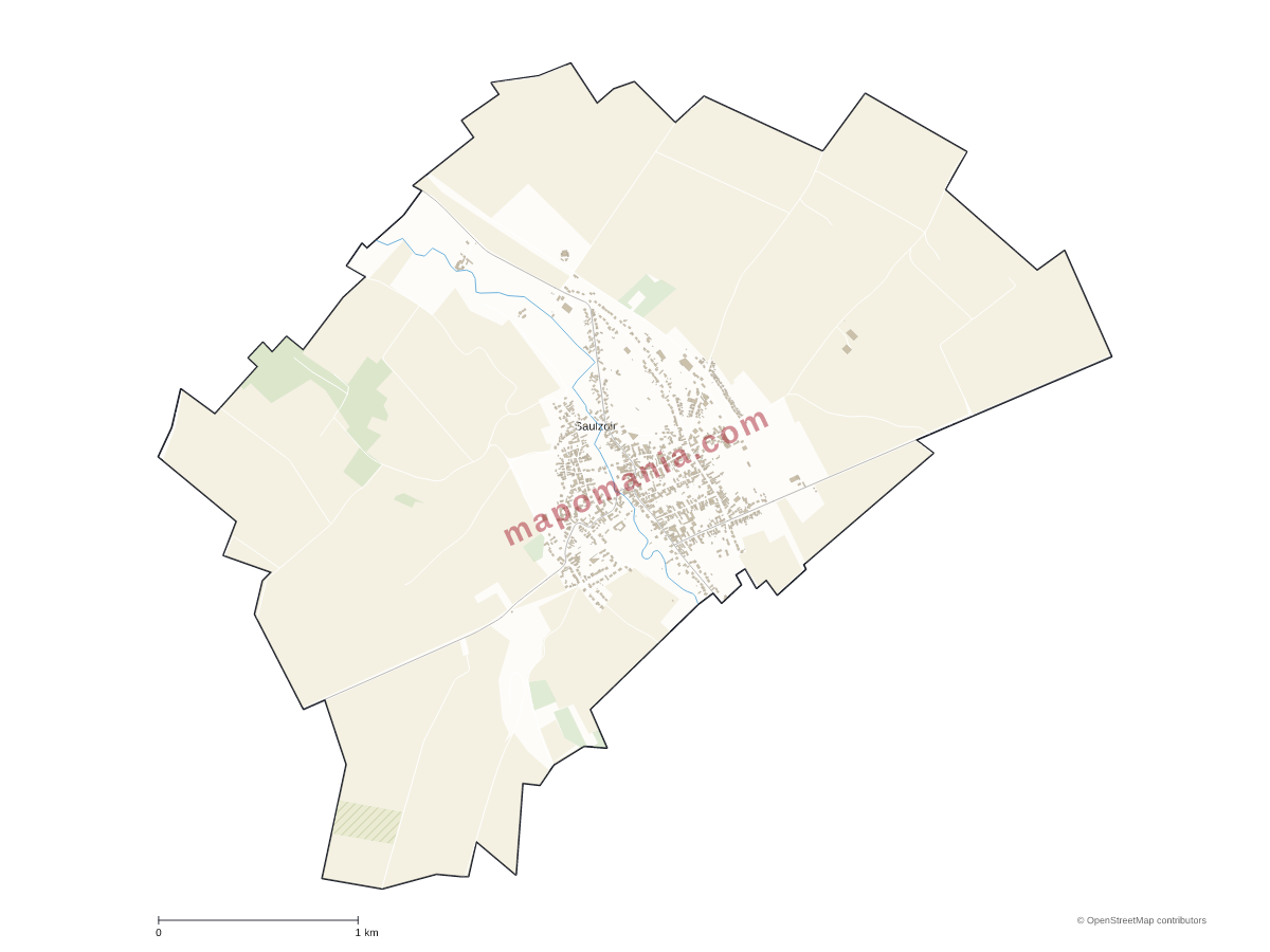 Carte de Saulzoir à personnaliser