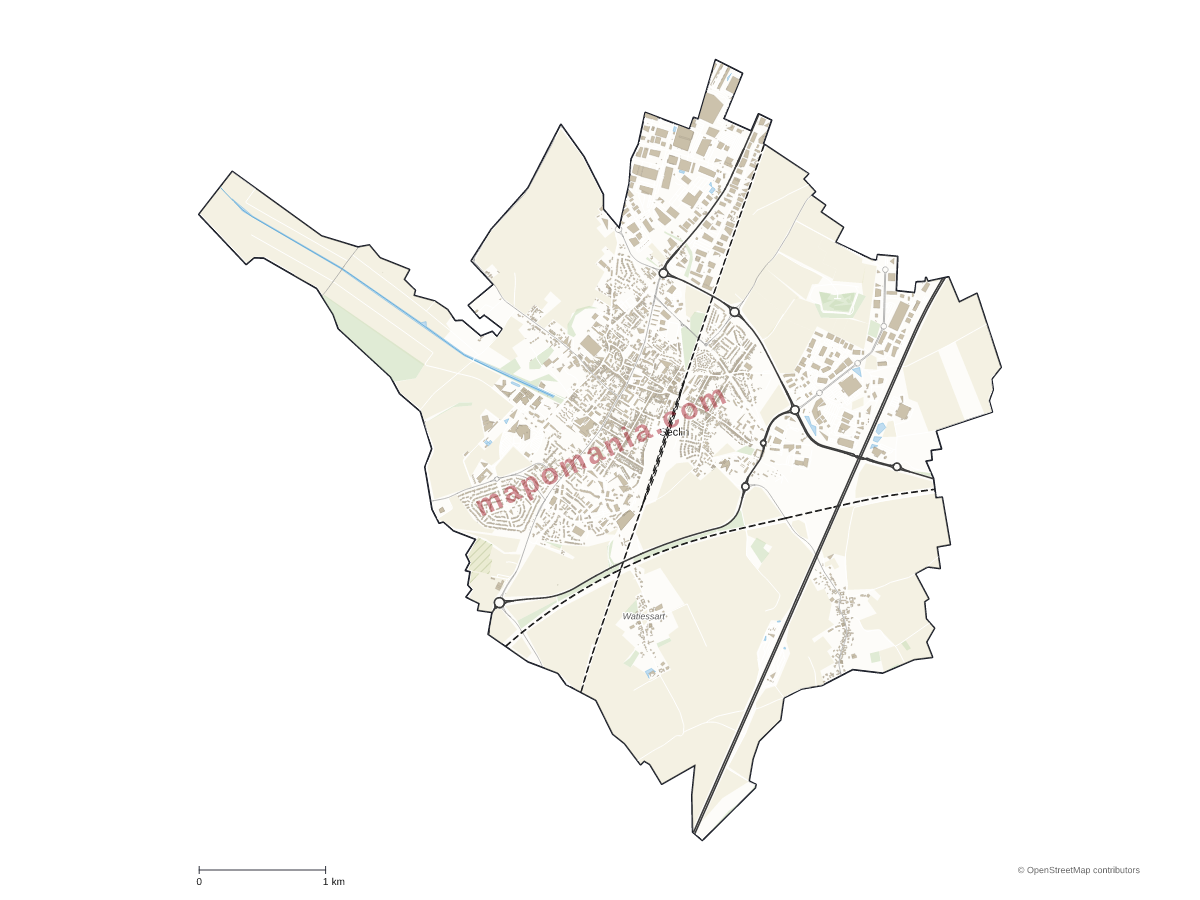 Carte de Seclin à personnaliser