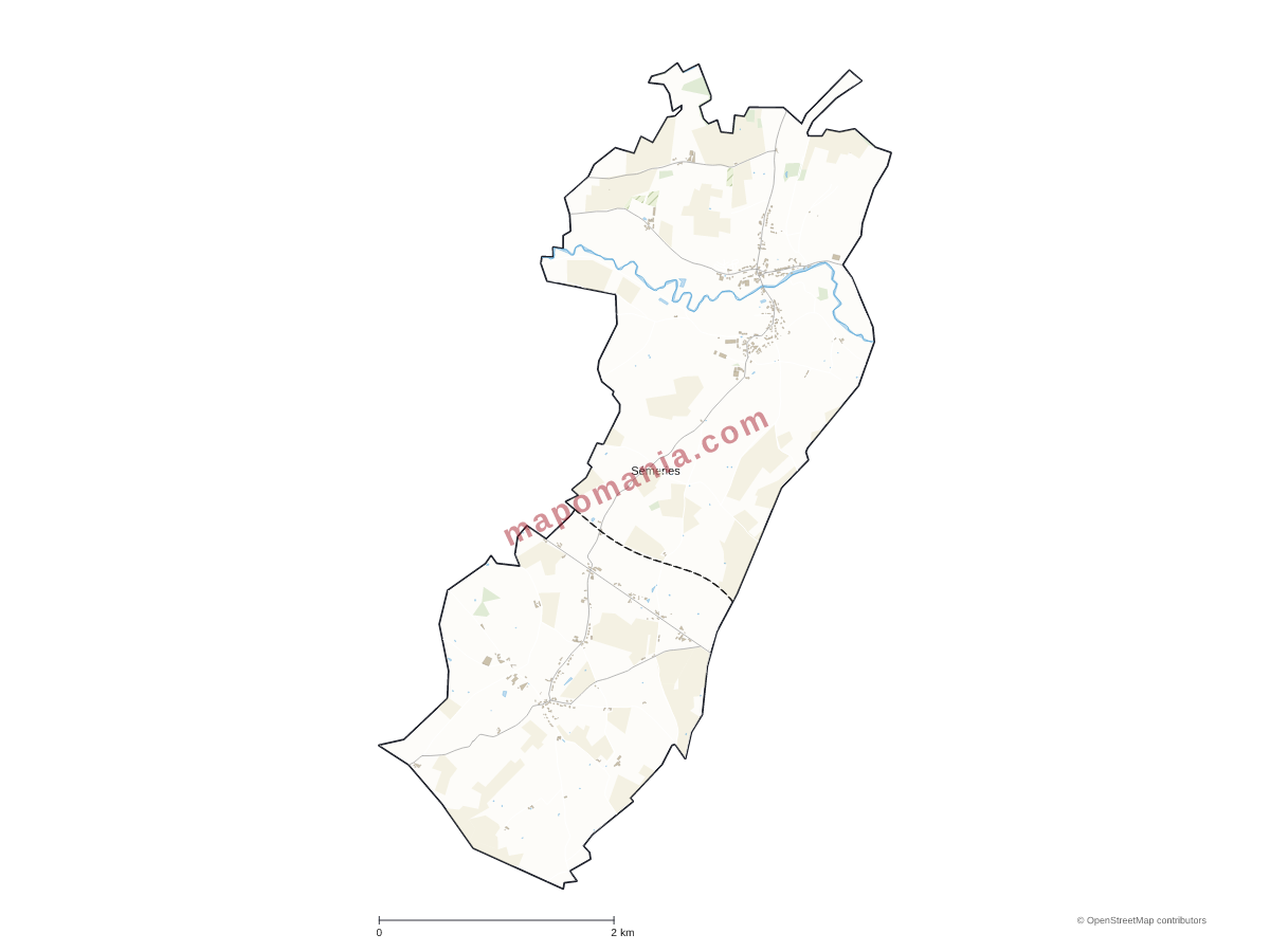 Carte de Sémeries à personnaliser