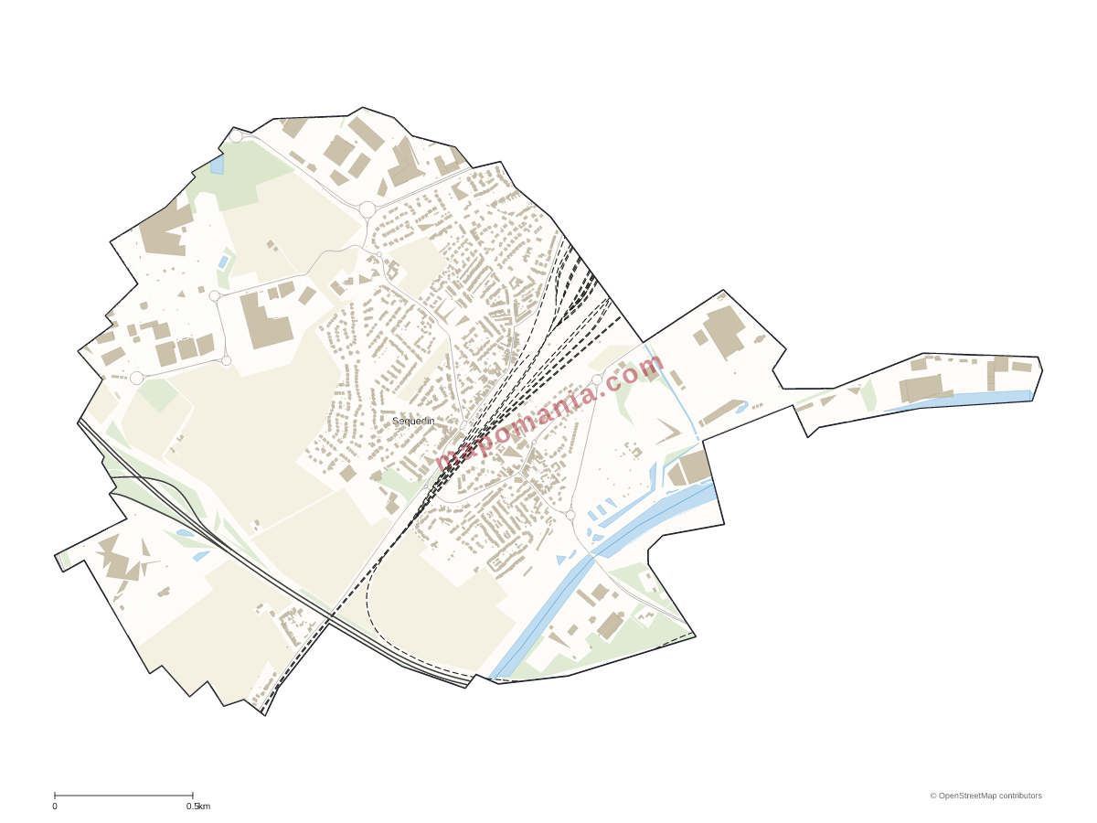Carte de Sequedin à personnaliser