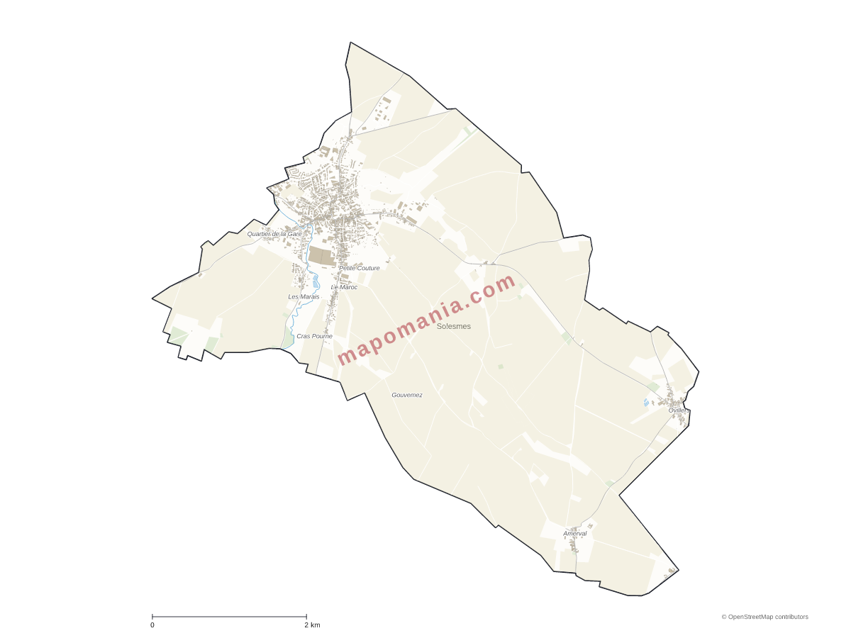 Carte de Solesmes à personnaliser