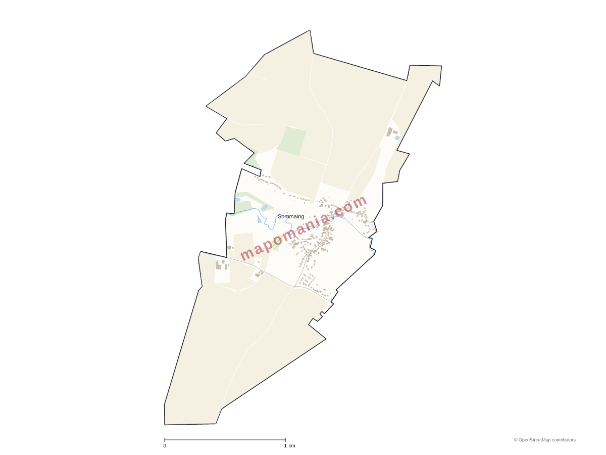 Carte de Sommaing à personnaliser