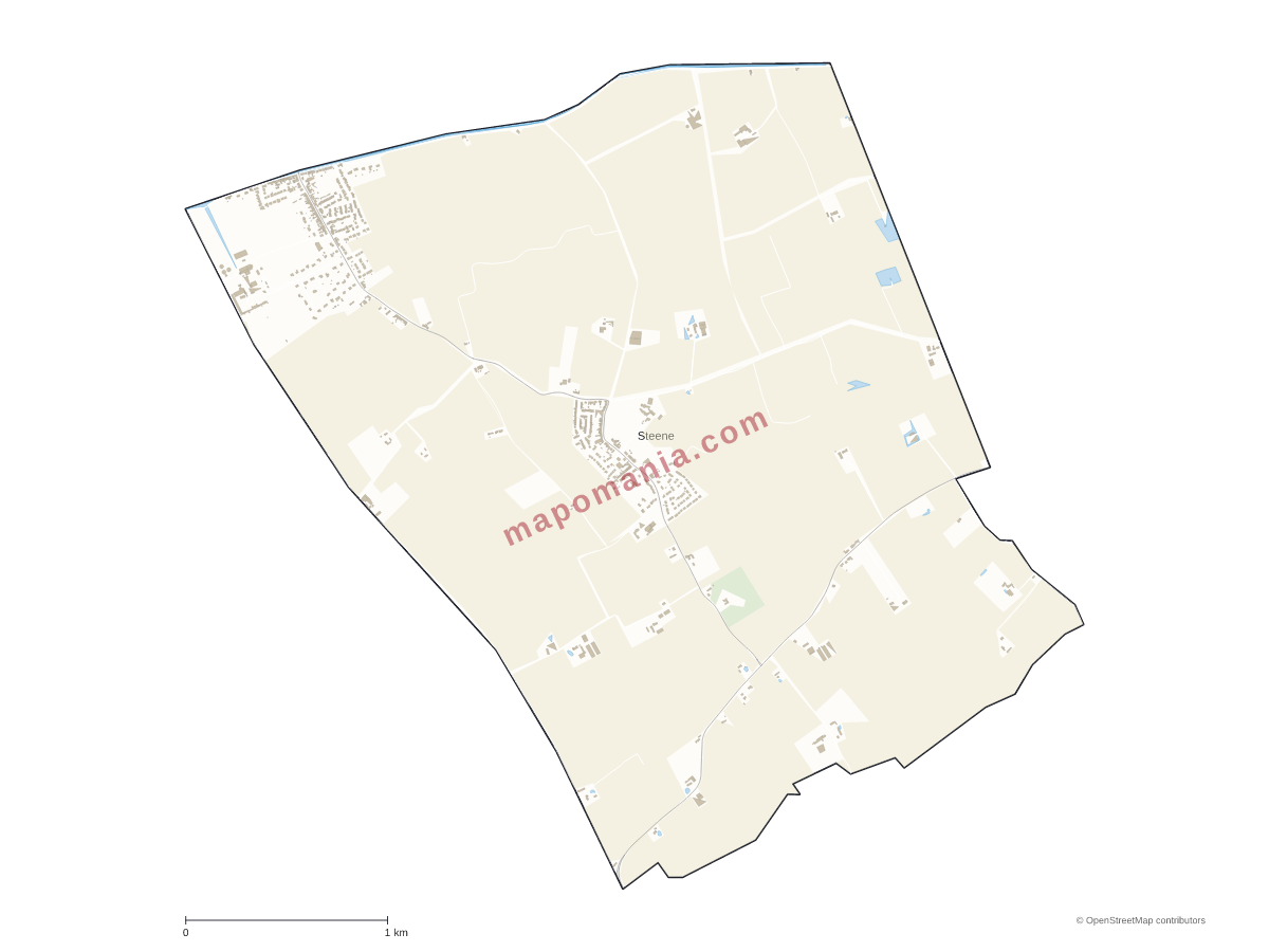 Carte de Steene à personnaliser