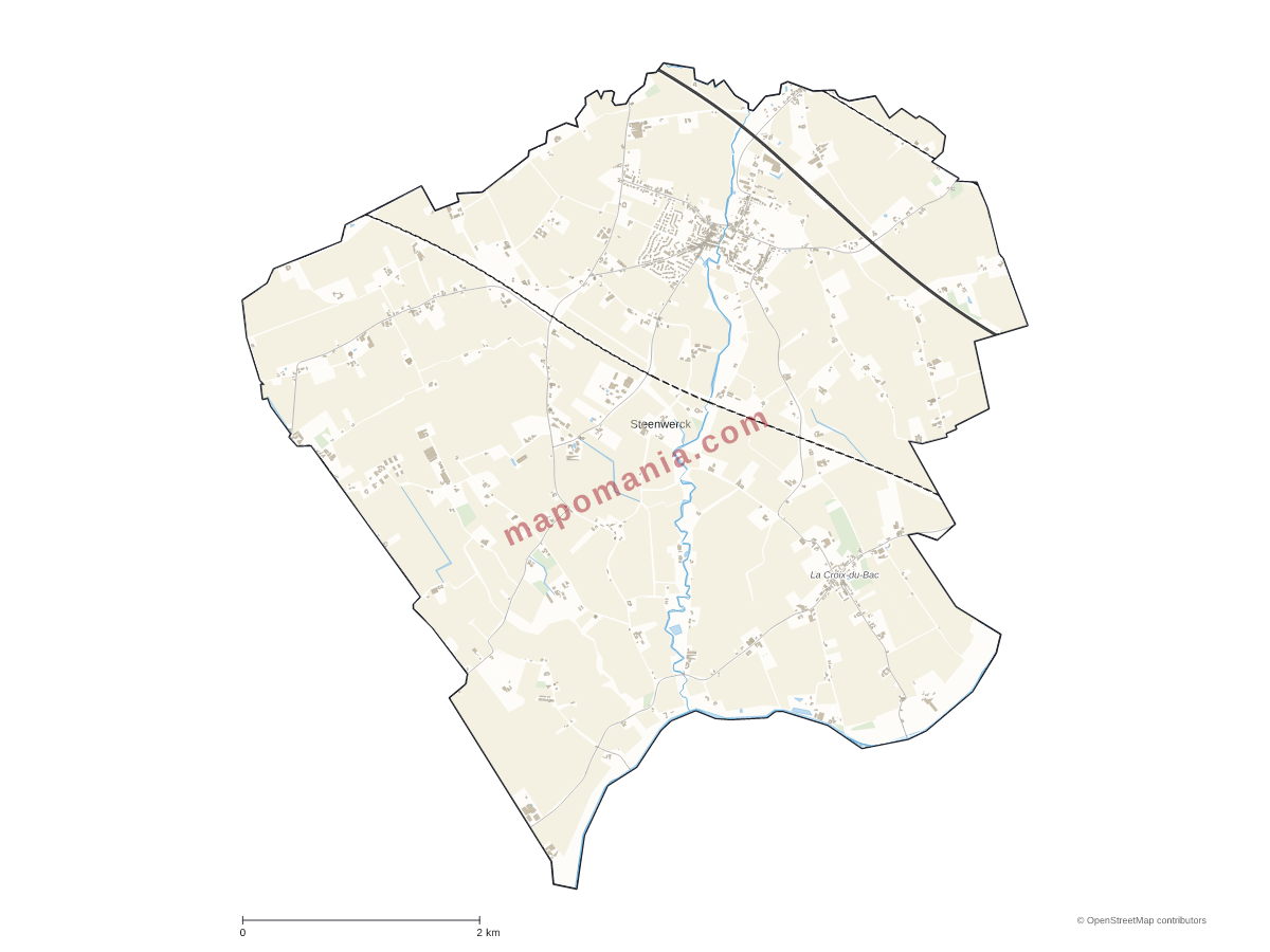 Carte de Steenwerck à personnaliser