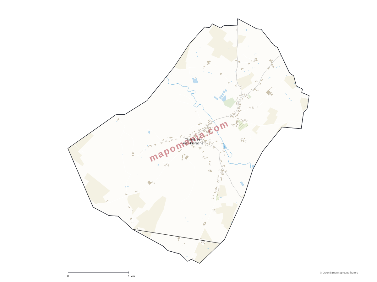 Carte de Taisnières-en-Thiérache à personnaliser