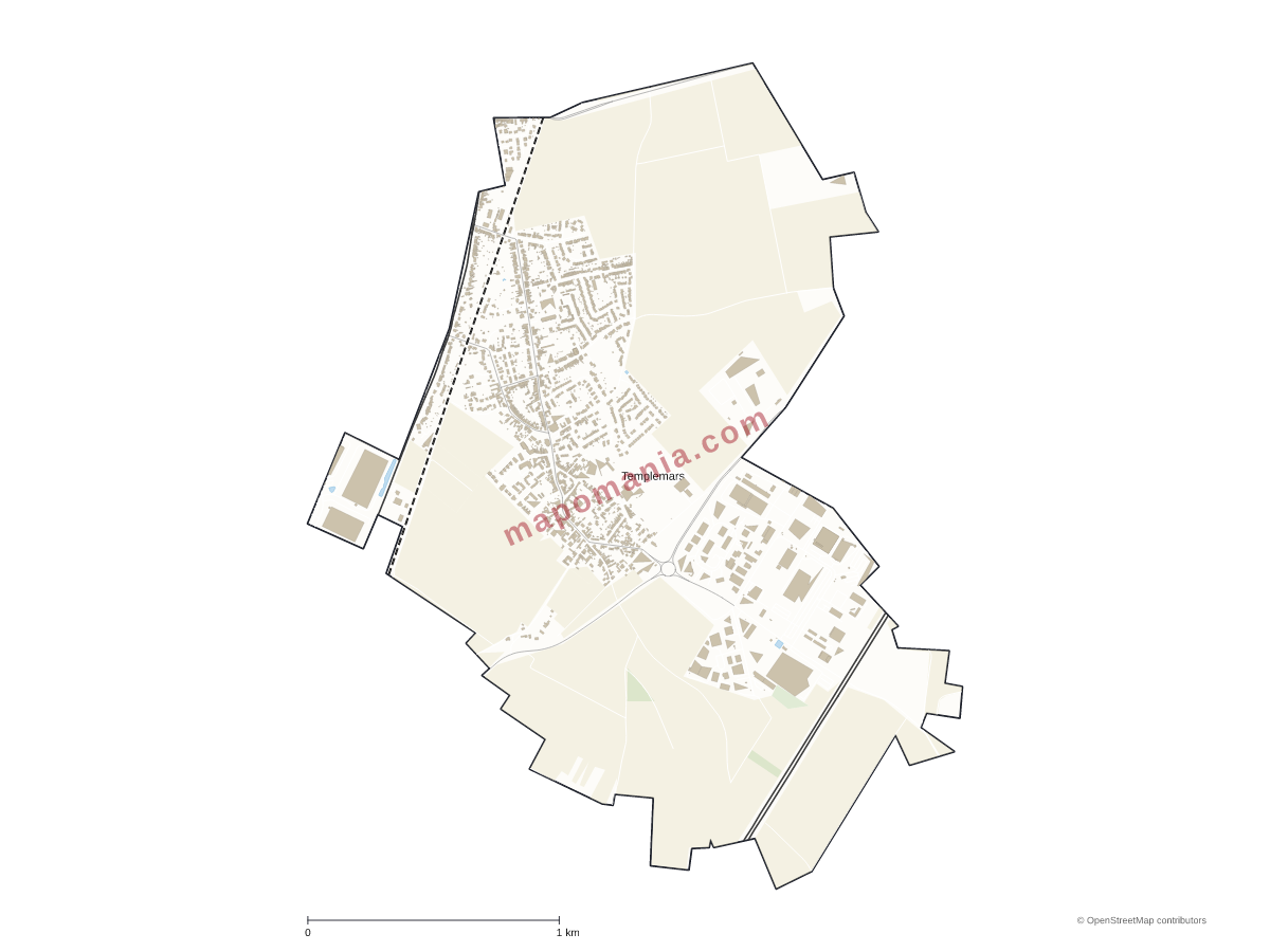 Carte de Templemars à personnaliser