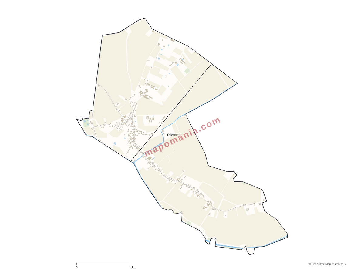 Carte de Thiennes à personnaliser