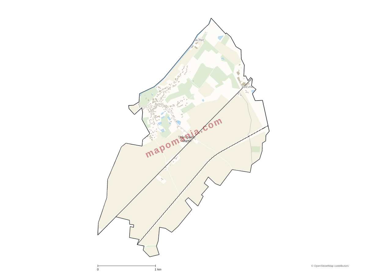 Carte de Thun-Saint-Martin à personnaliser