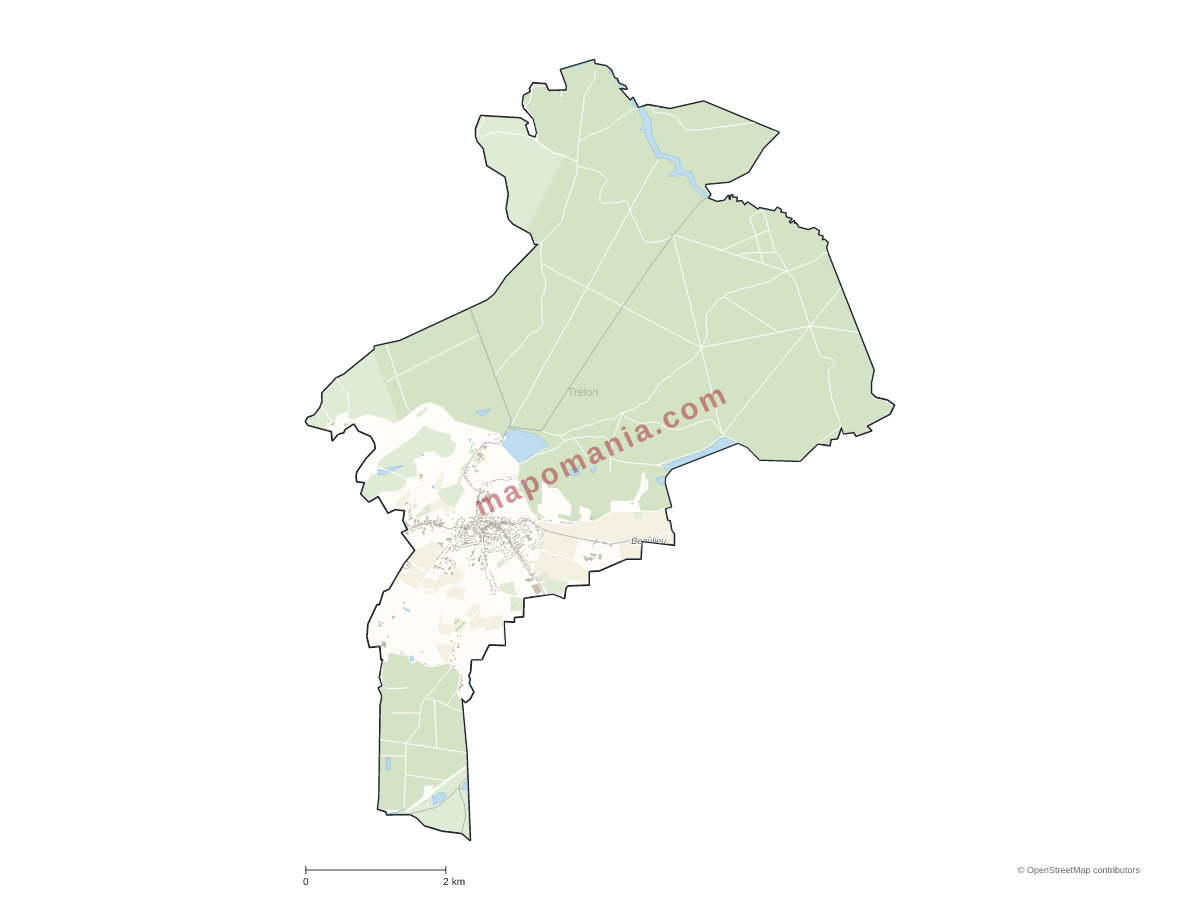 Carte de Trélon à personnaliser