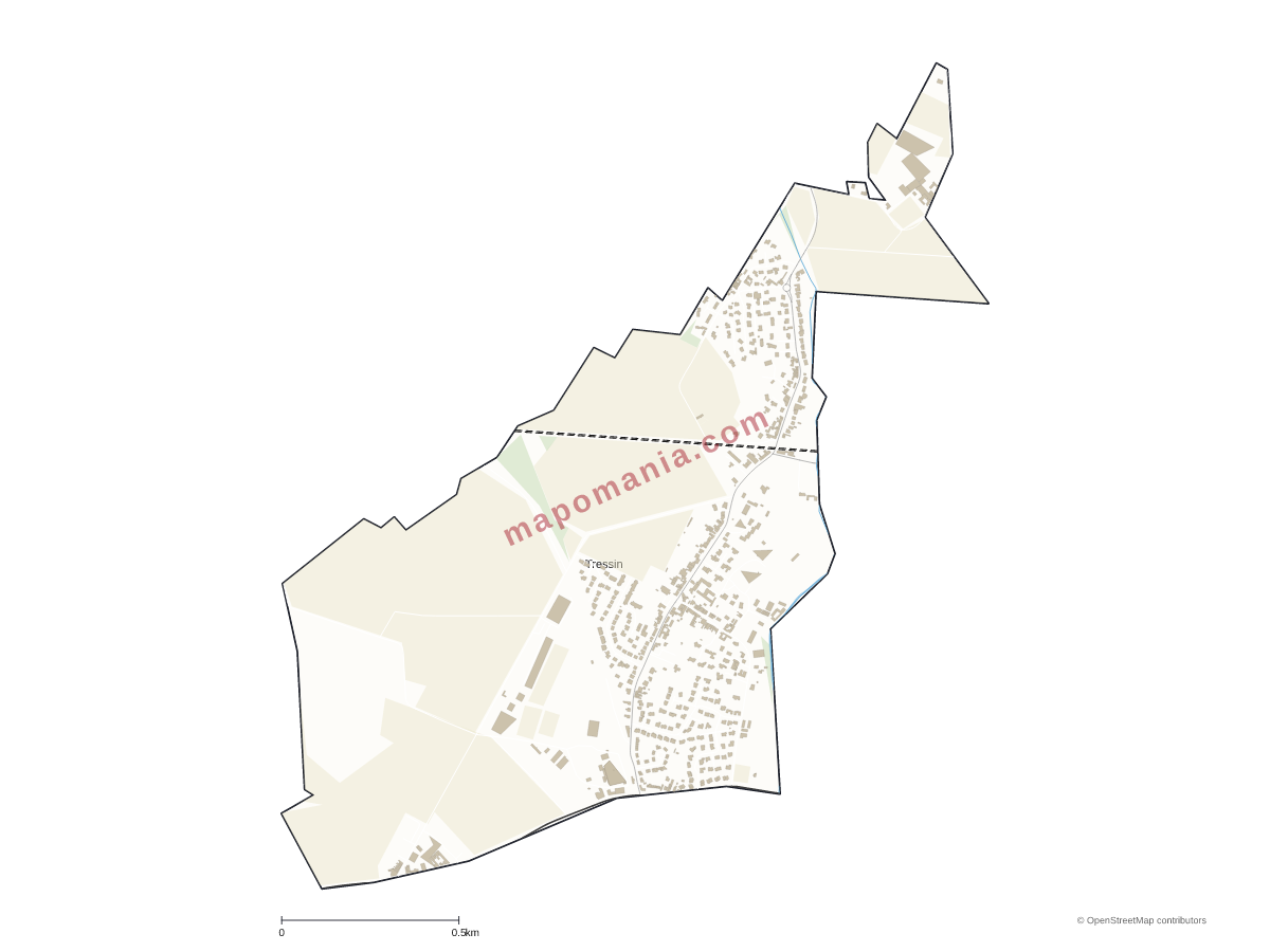 Carte de Tressin à personnaliser