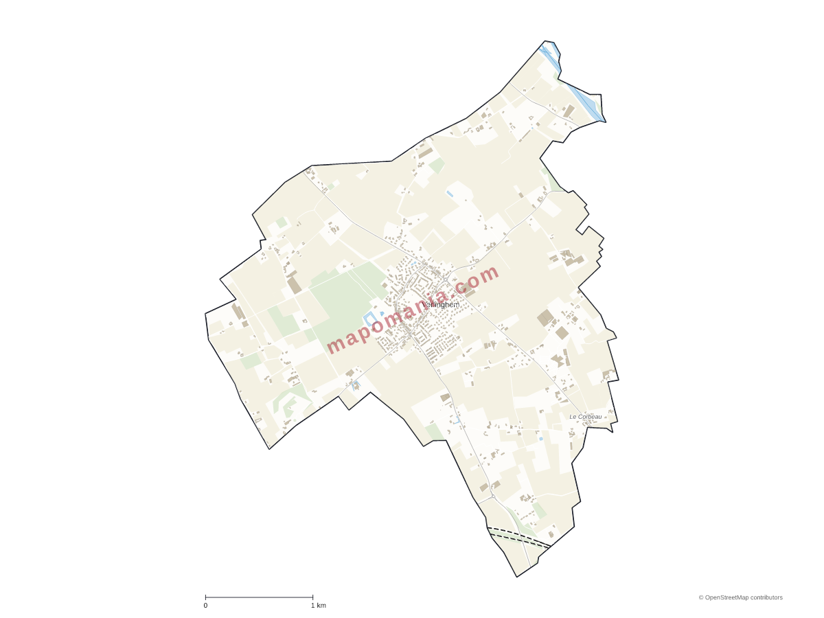Carte de Verlinghem à personnaliser