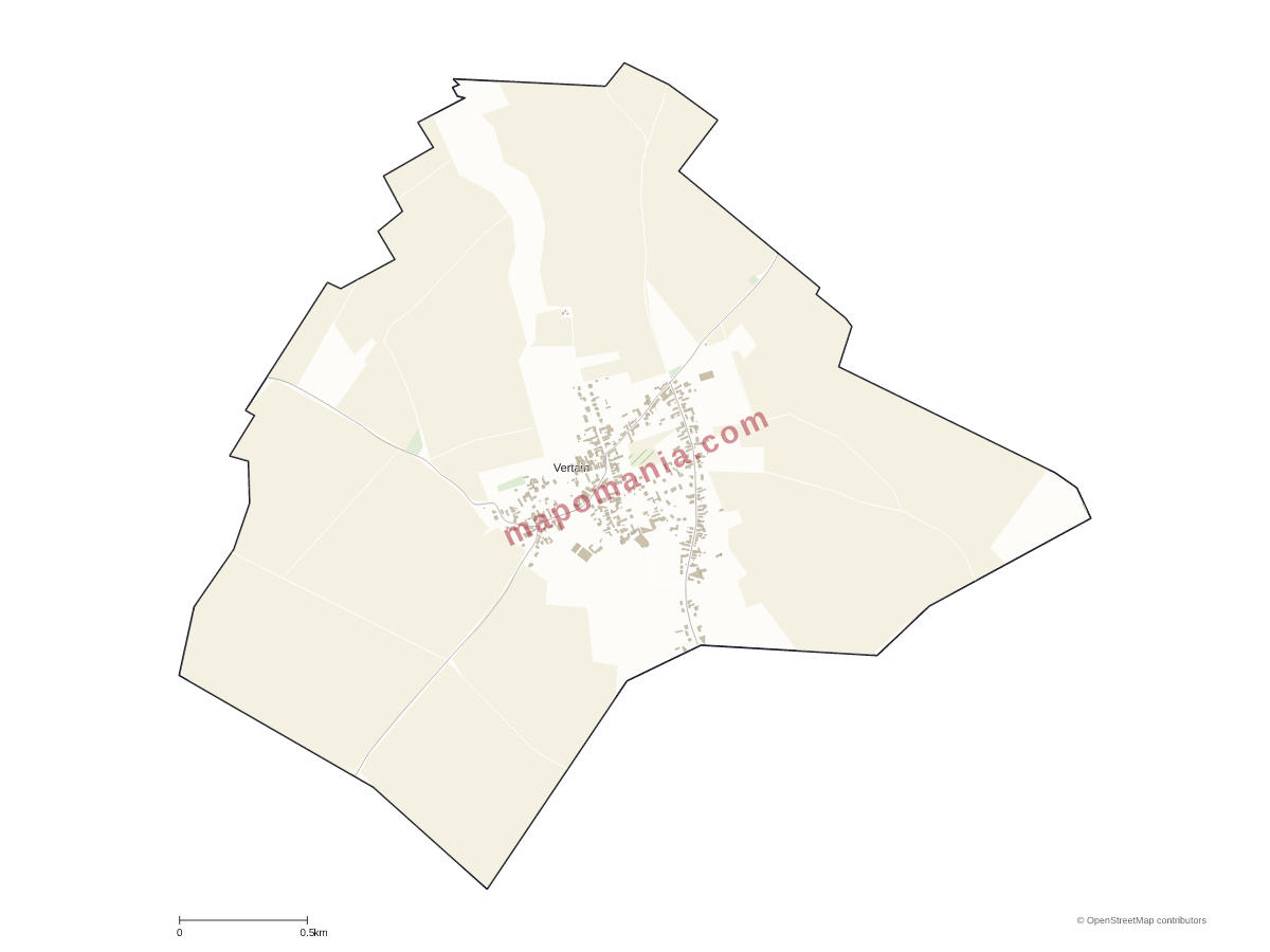 Carte de Vertain à personnaliser