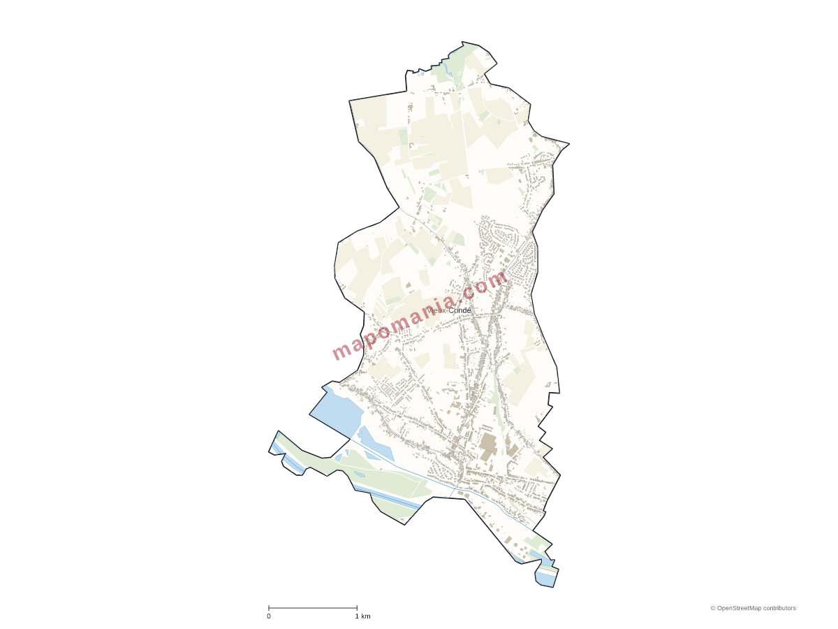 Carte de Vieux-Condé à personnaliser