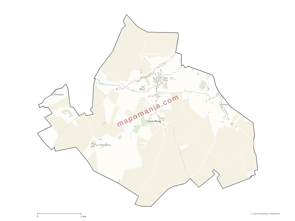 Carte de Vieux-Reng à personnaliser