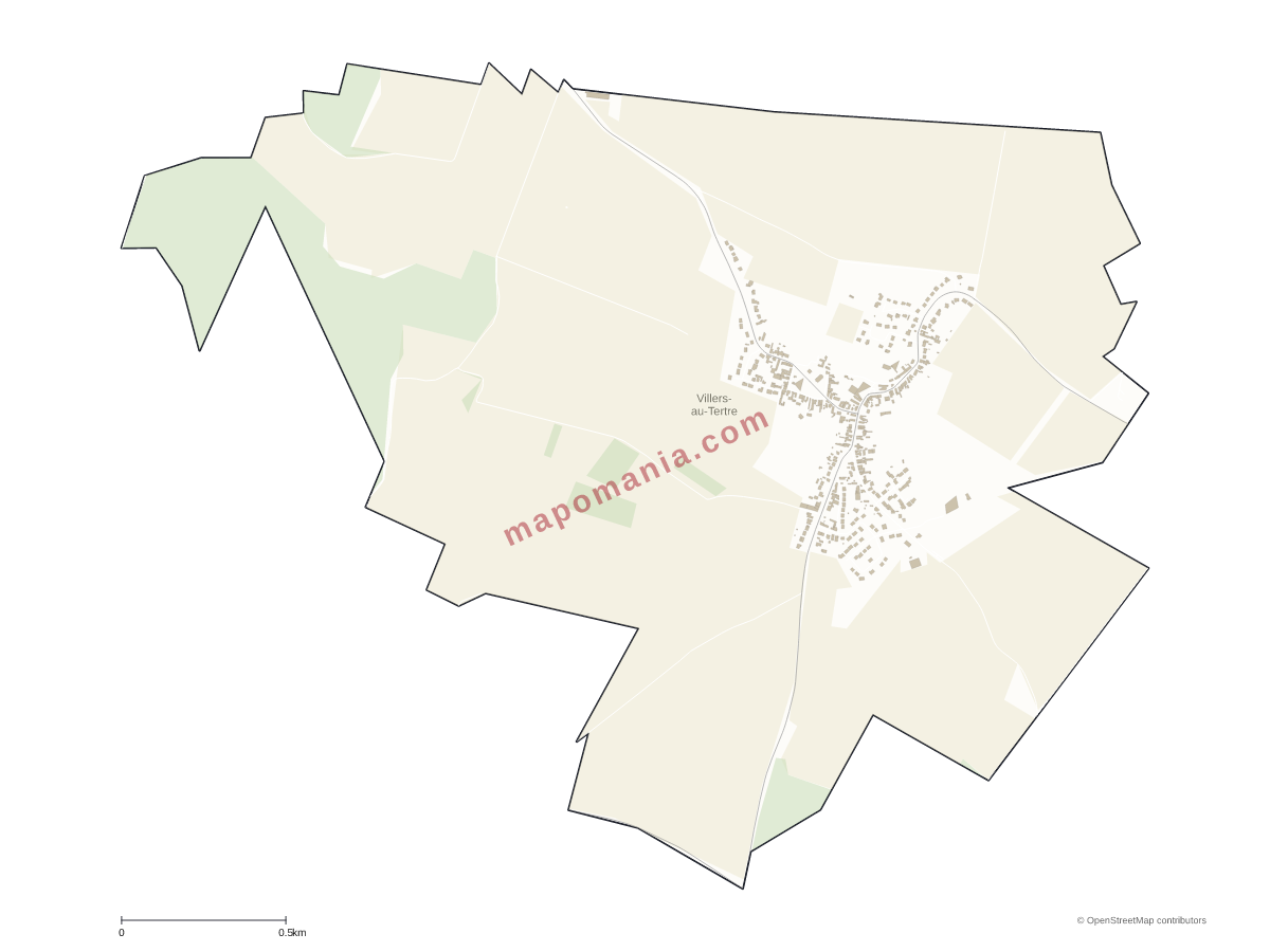 Carte de Villers-au-Tertre à personnaliser