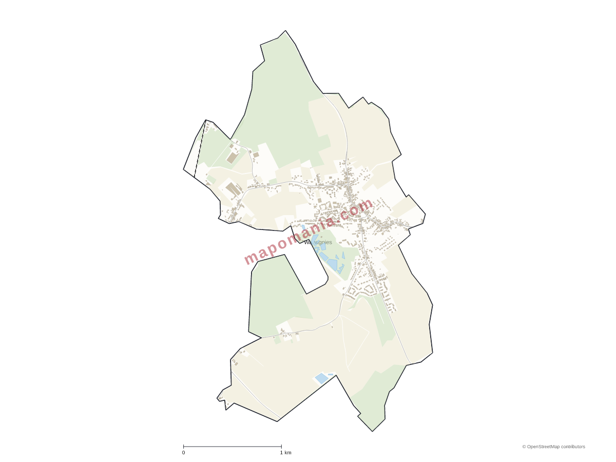 Carte de Wahagnies à personnaliser