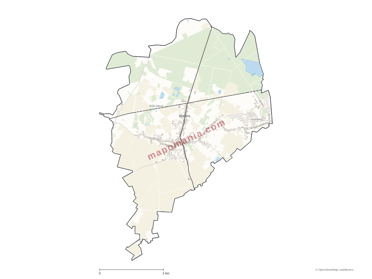 Carte de Wallers à personnaliser