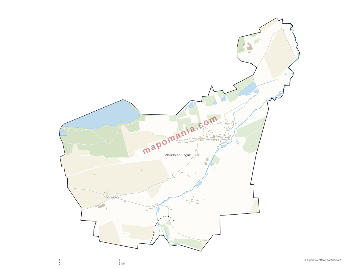 Carte de Wallers-en-Fagne à personnaliser