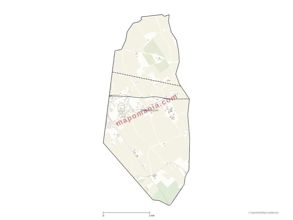 Carte de Wallon-Cappel à personnaliser