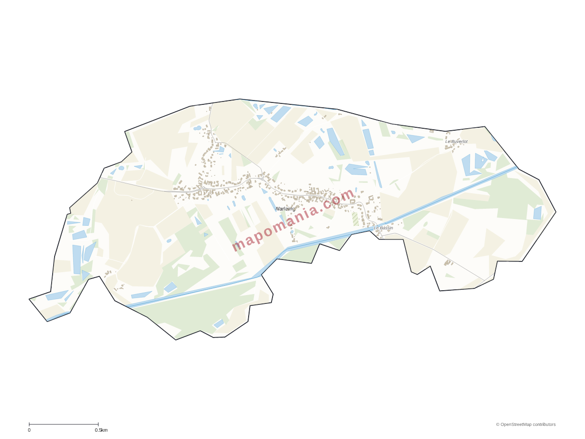 Carte de Warlaing à personnaliser