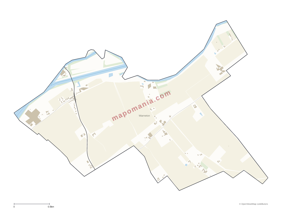 Carte de Warneton à personnaliser