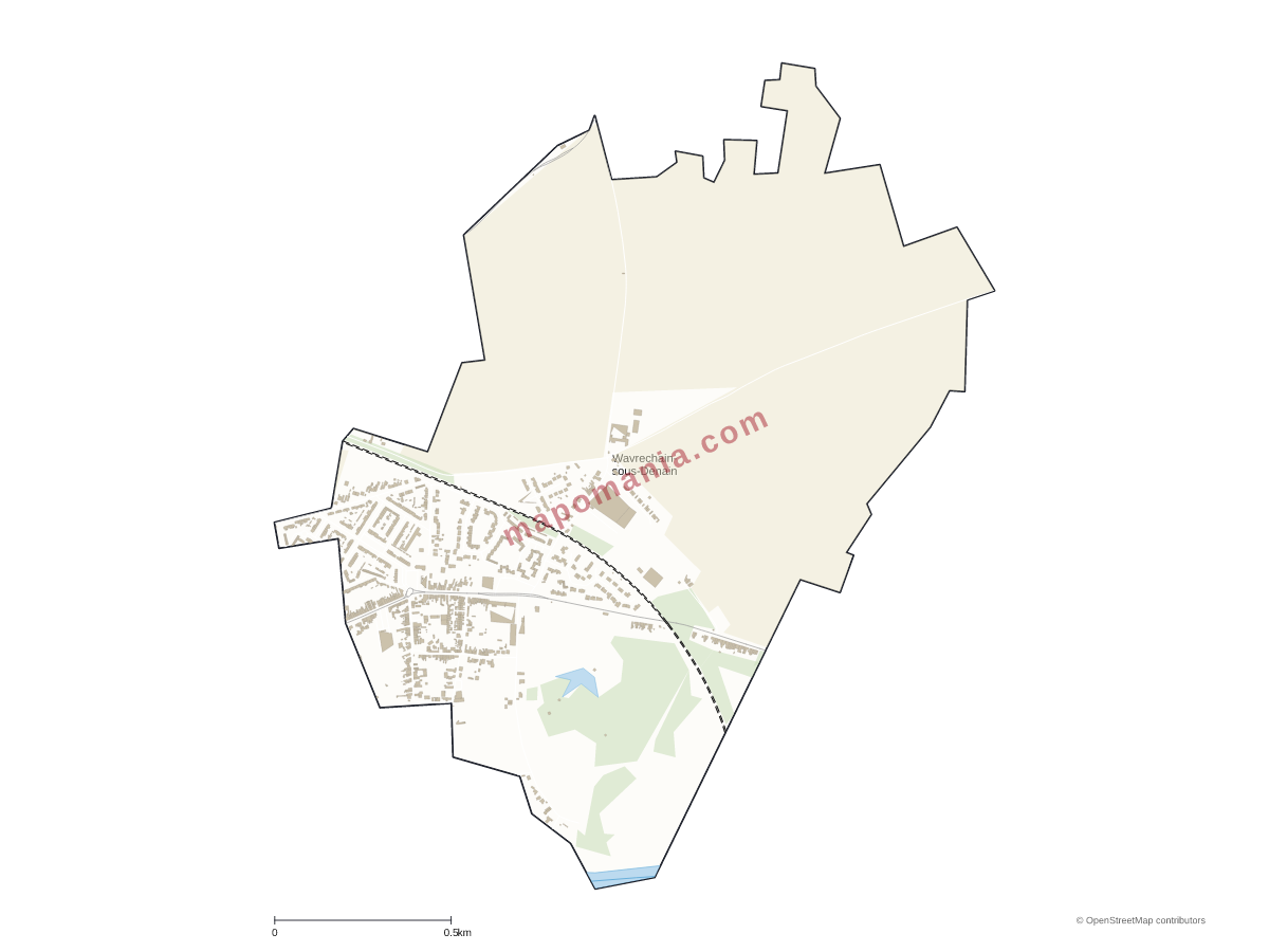 Carte de Wavrechain-sous-Denain à personnaliser