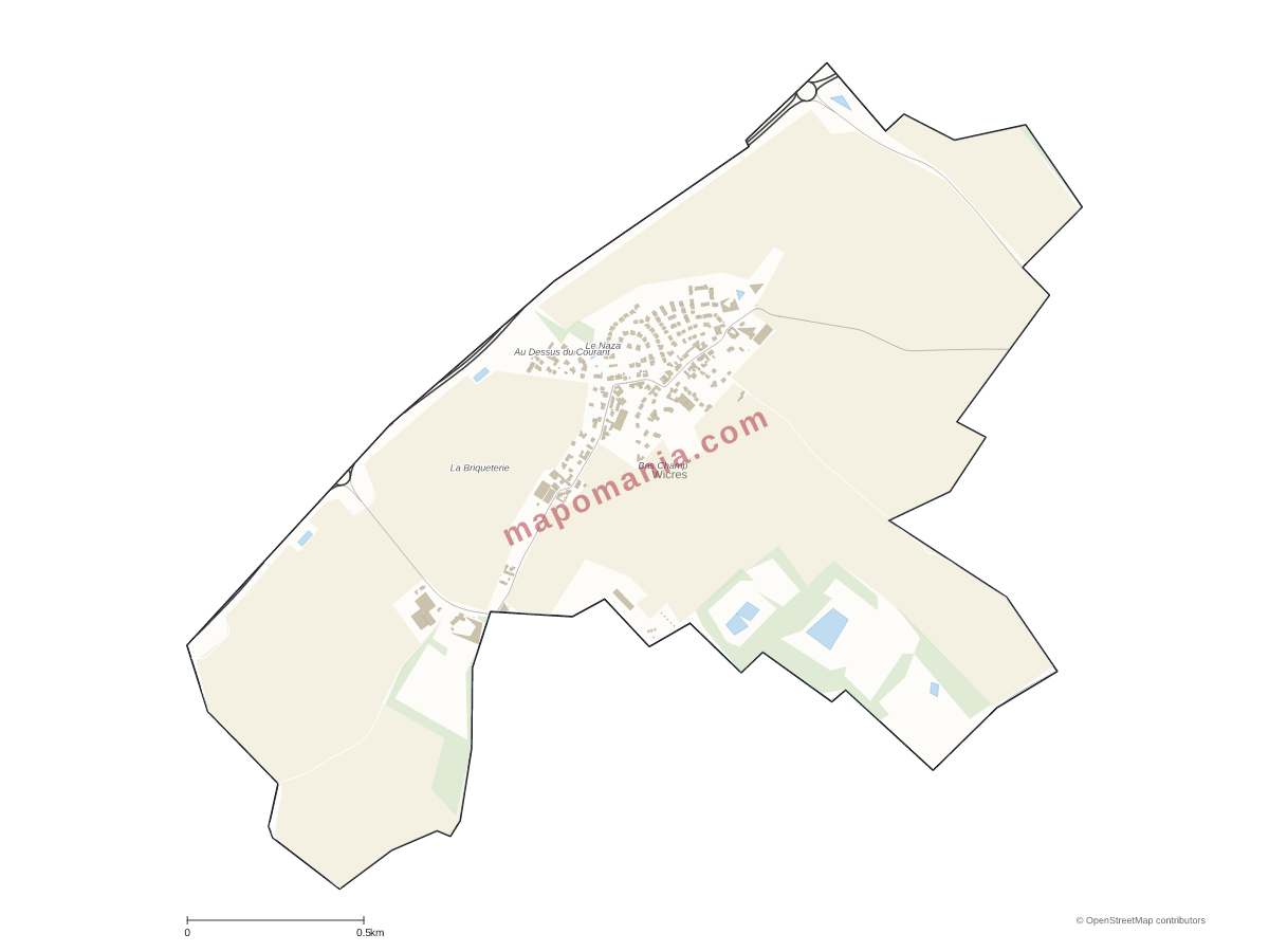 Carte de Wicres à personnaliser