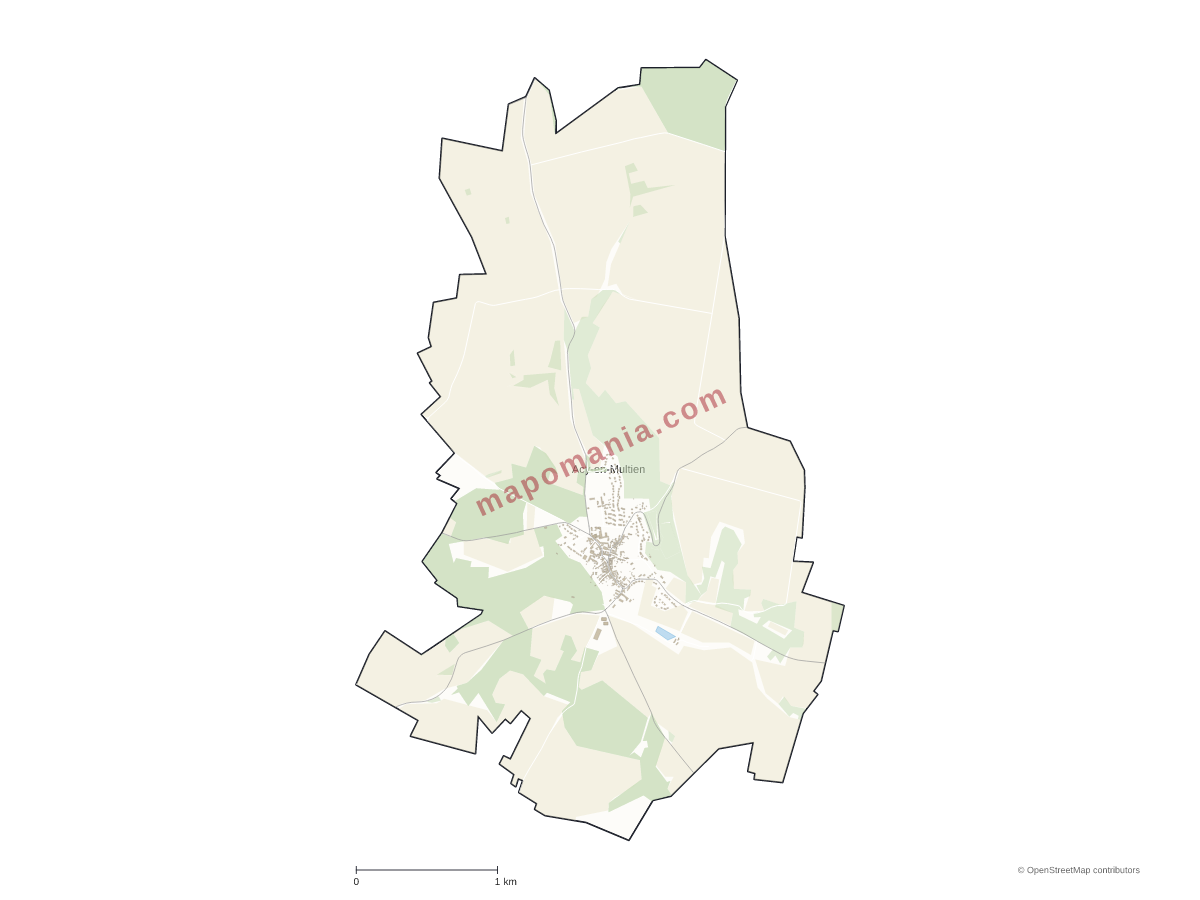 Carte de Acy-en-Multien à personnaliser