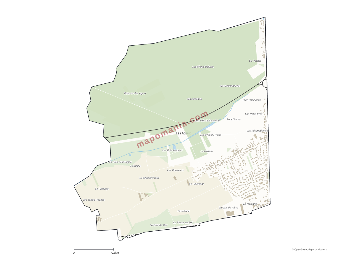 Carte de Les Ageux à personnaliser