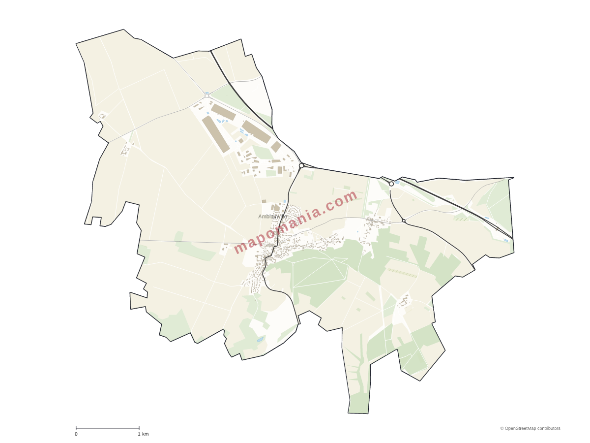 Carte de Amblainville à personnaliser