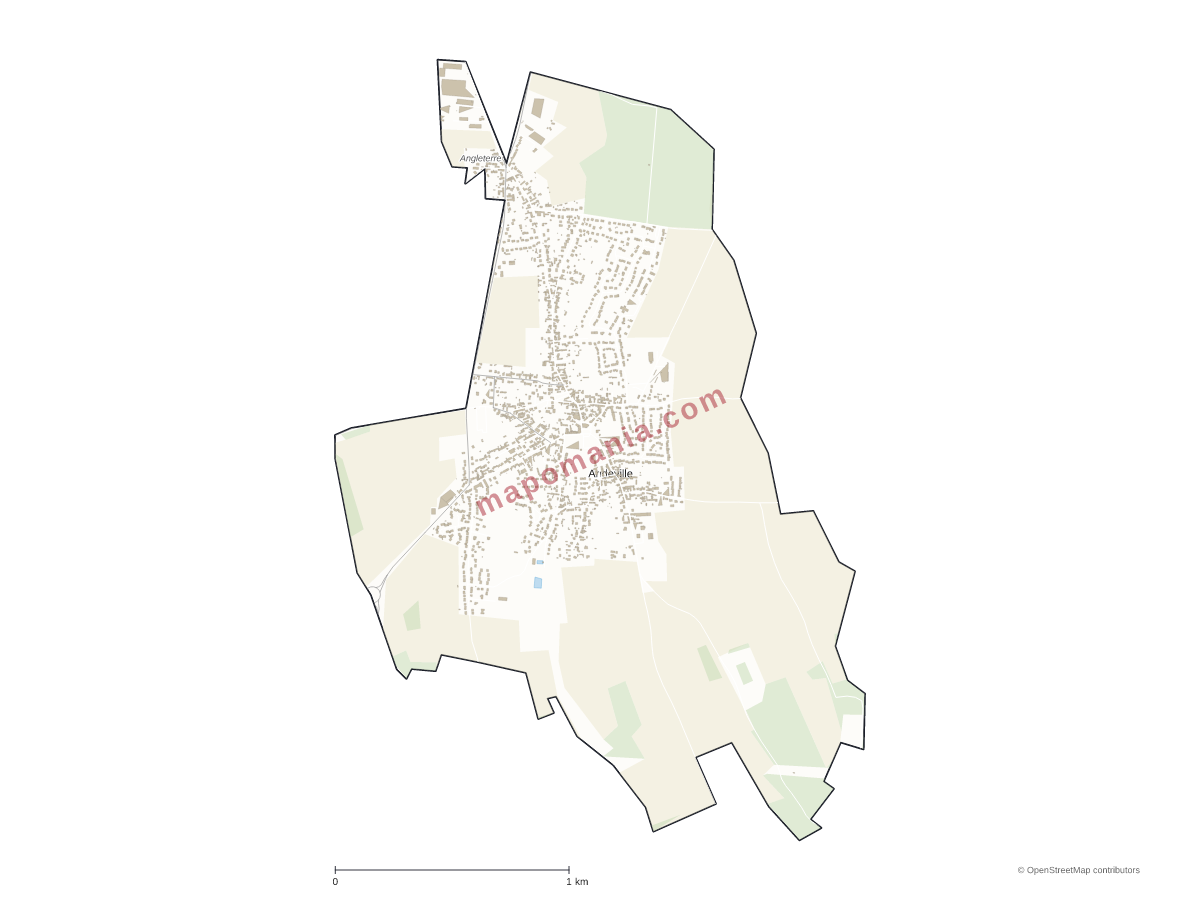 Carte de Andeville à personnaliser