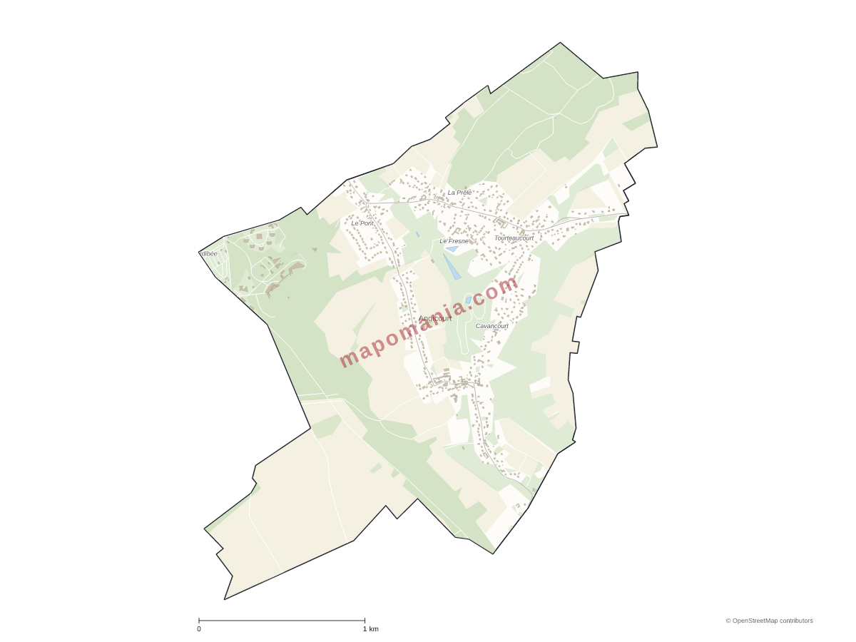 Carte de Angicourt à personnaliser