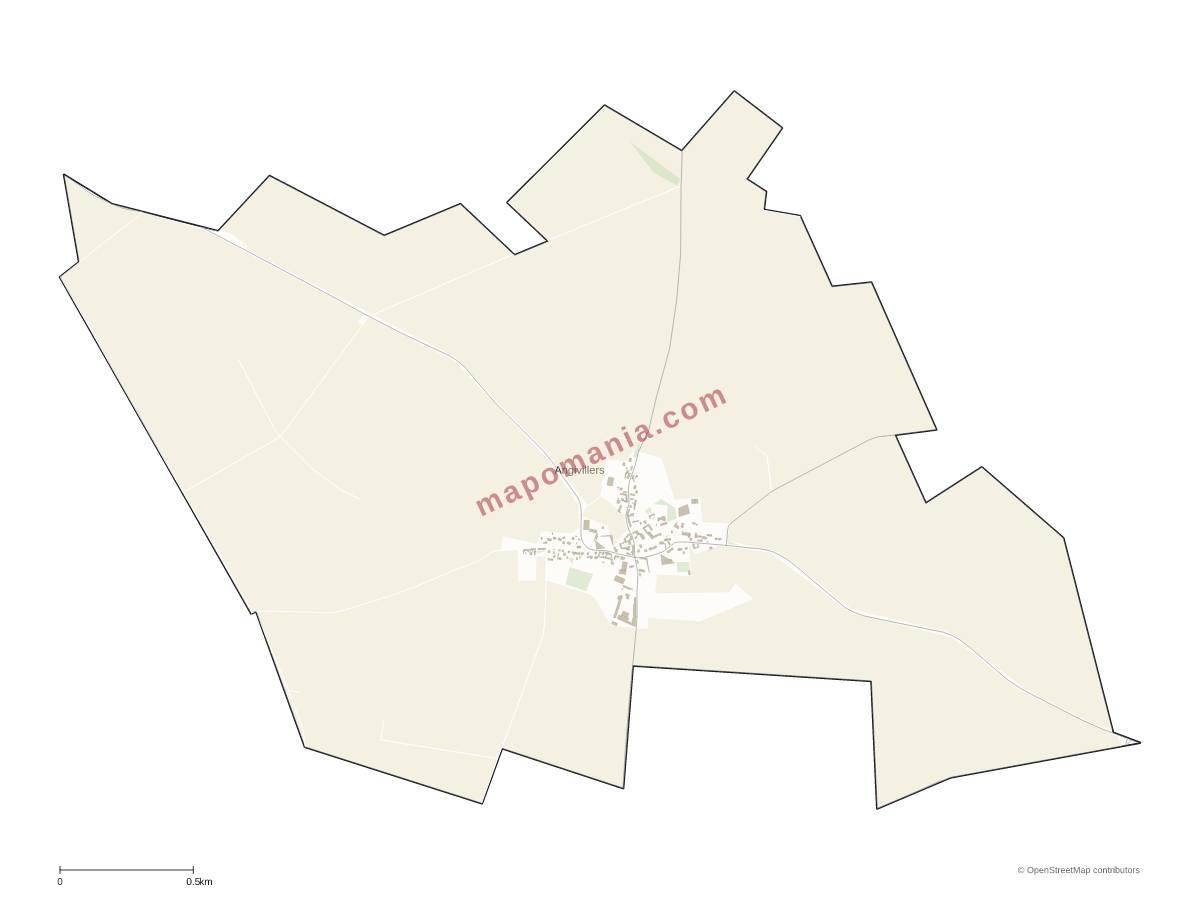 Carte de Angivillers à personnaliser