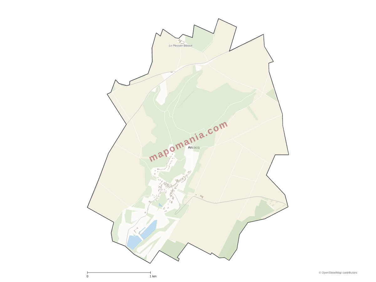 Carte de Ansacq à personnaliser