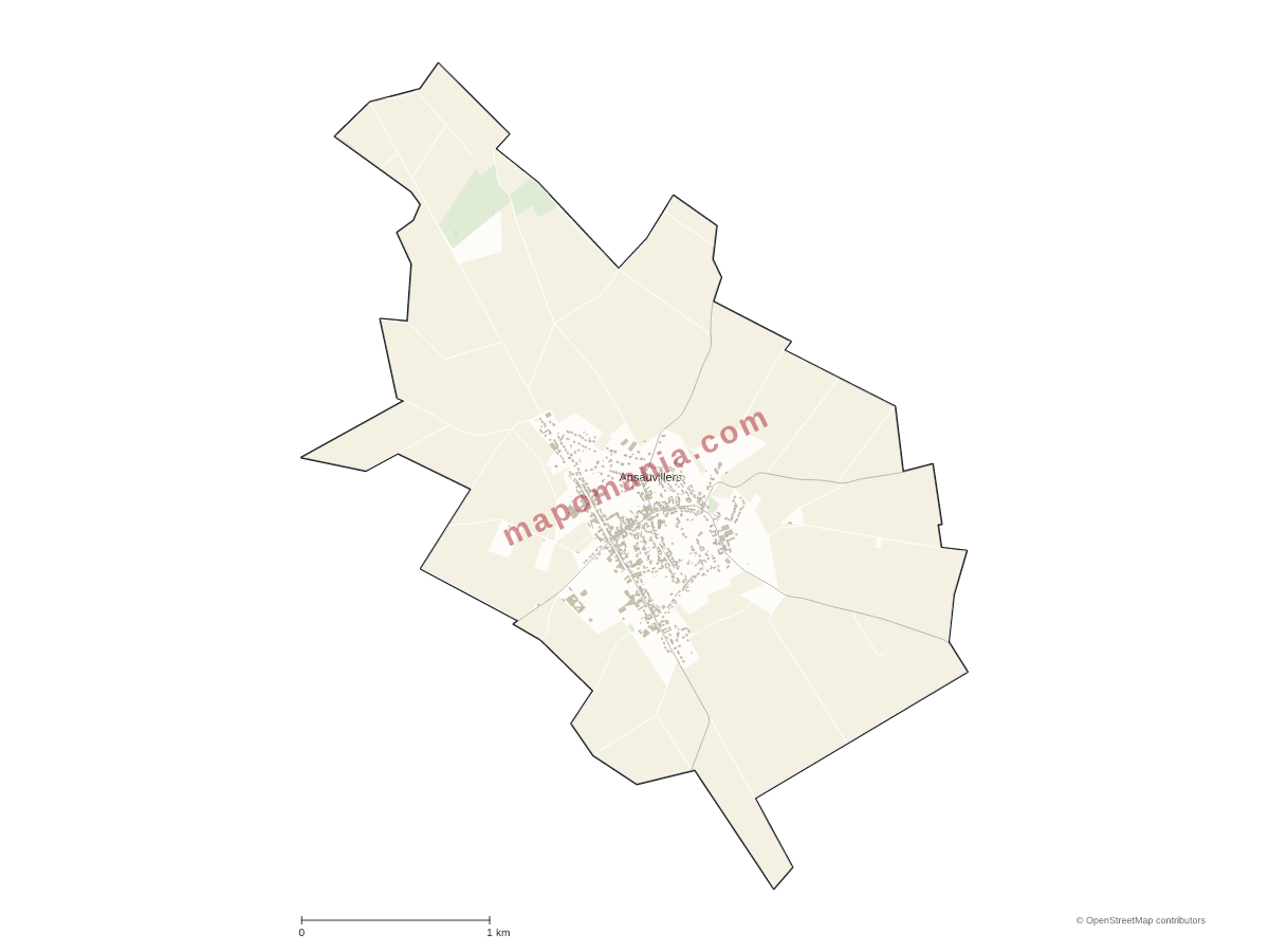 Carte de Ansauvillers à personnaliser