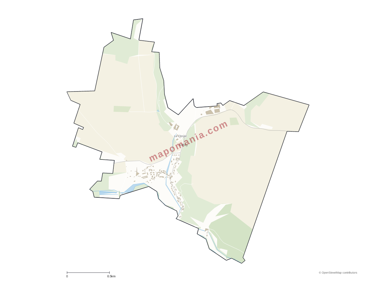 Carte de Antilly à personnaliser