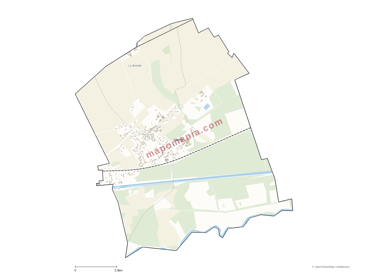 Carte de Appilly à personnaliser