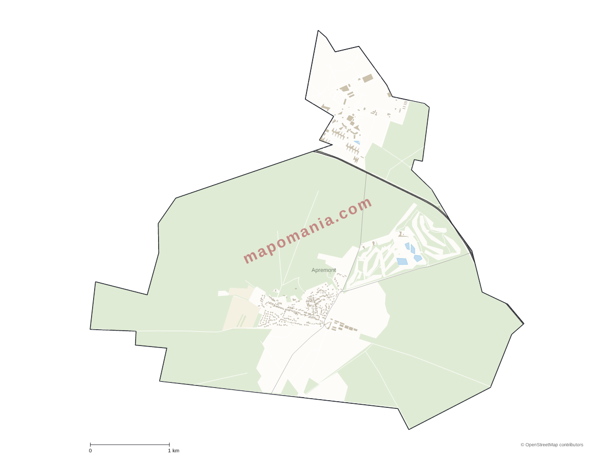 Carte de Apremont à personnaliser