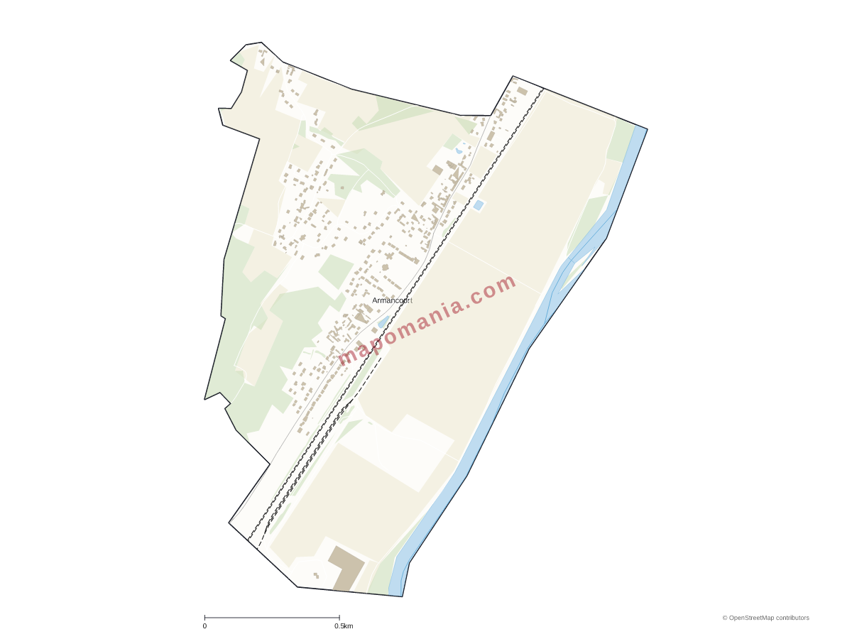Carte de Armancourt à personnaliser