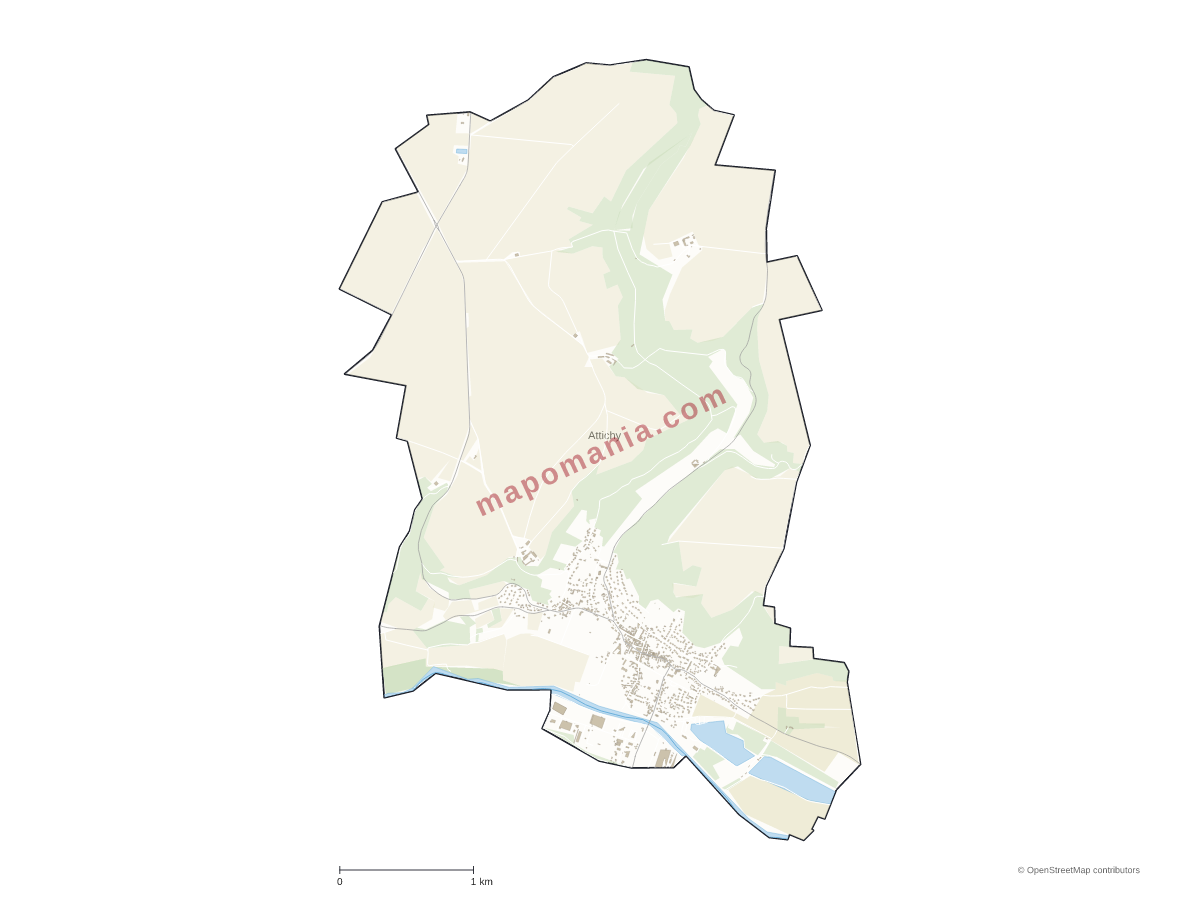 Carte de Attichy à personnaliser