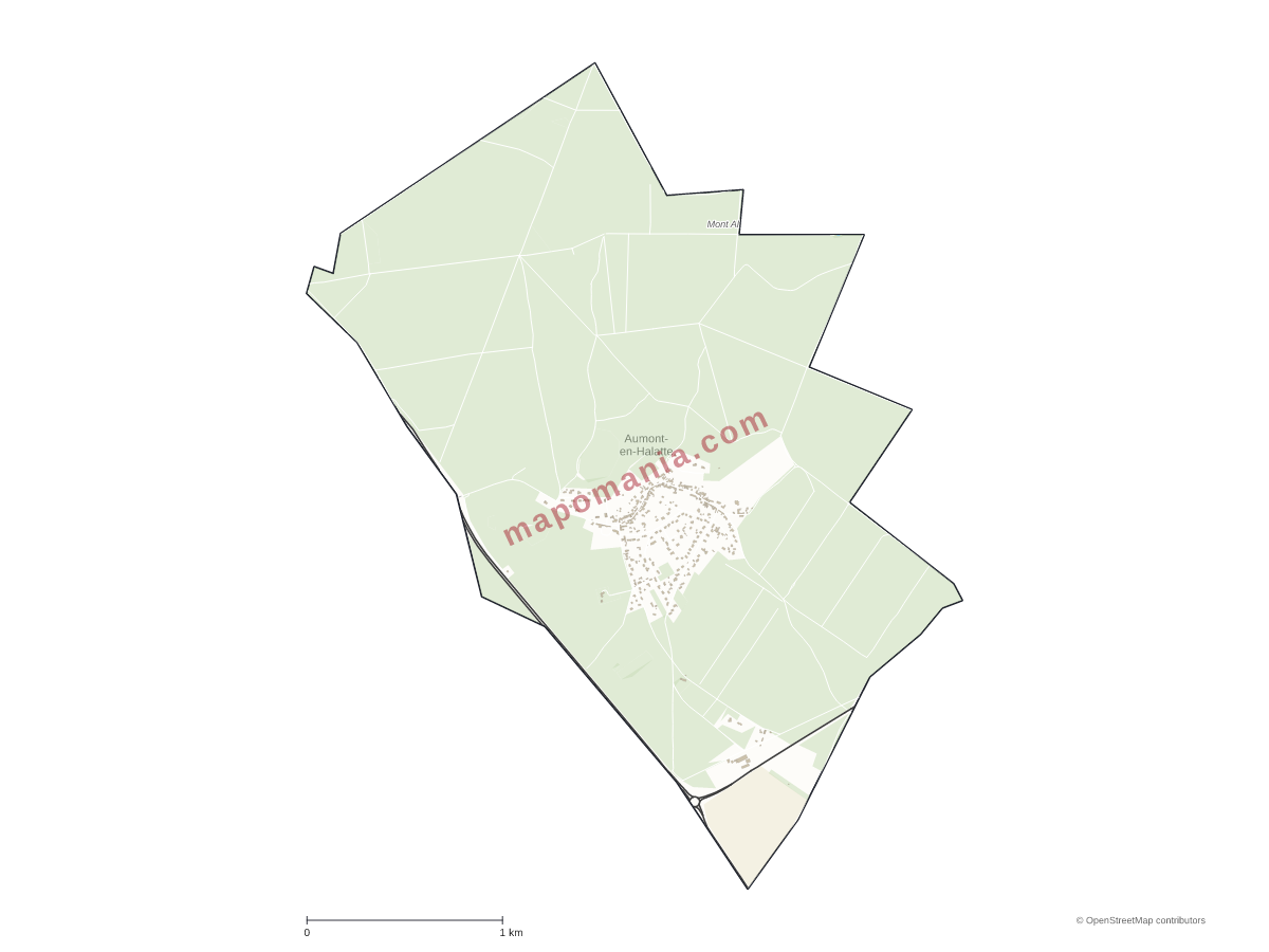 Carte de Aumont-en-Halatte à personnaliser