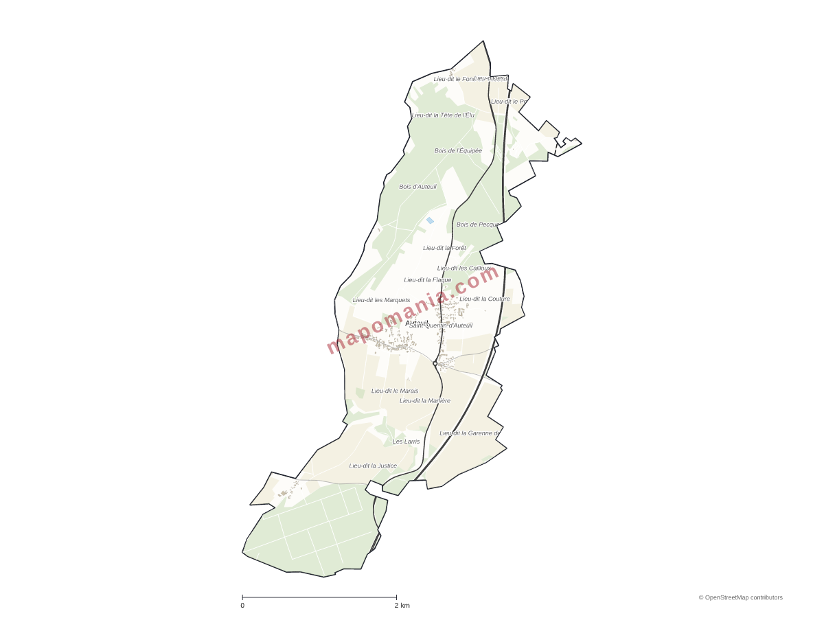 Carte de Auteuil à personnaliser