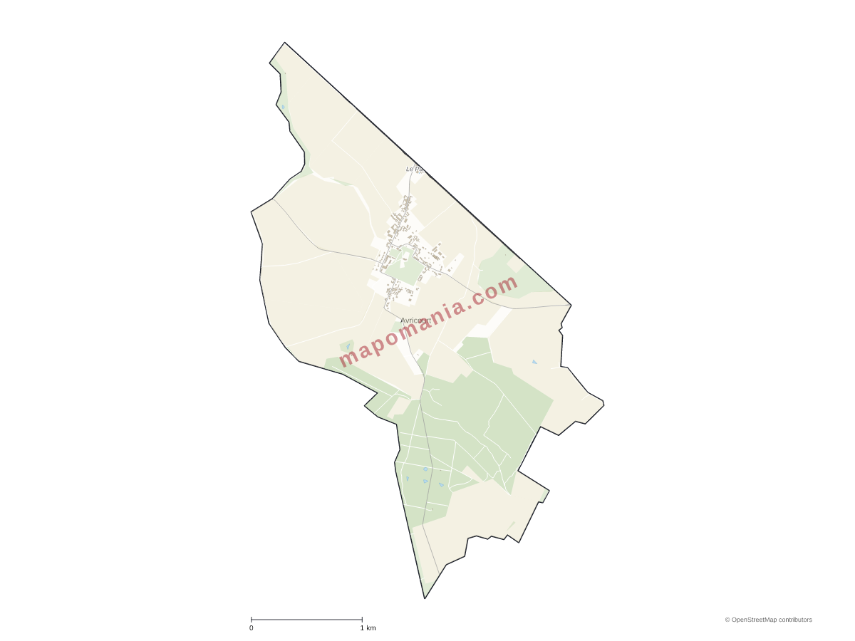 Carte de Avricourt à personnaliser