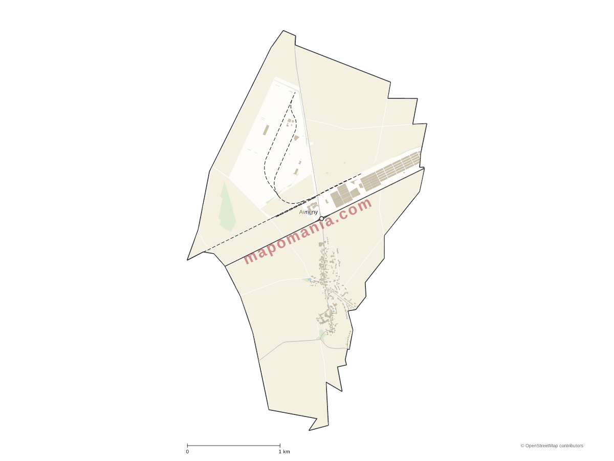 Carte de Avrigny à personnaliser