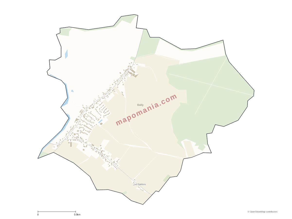 Carte de Bailly à personnaliser