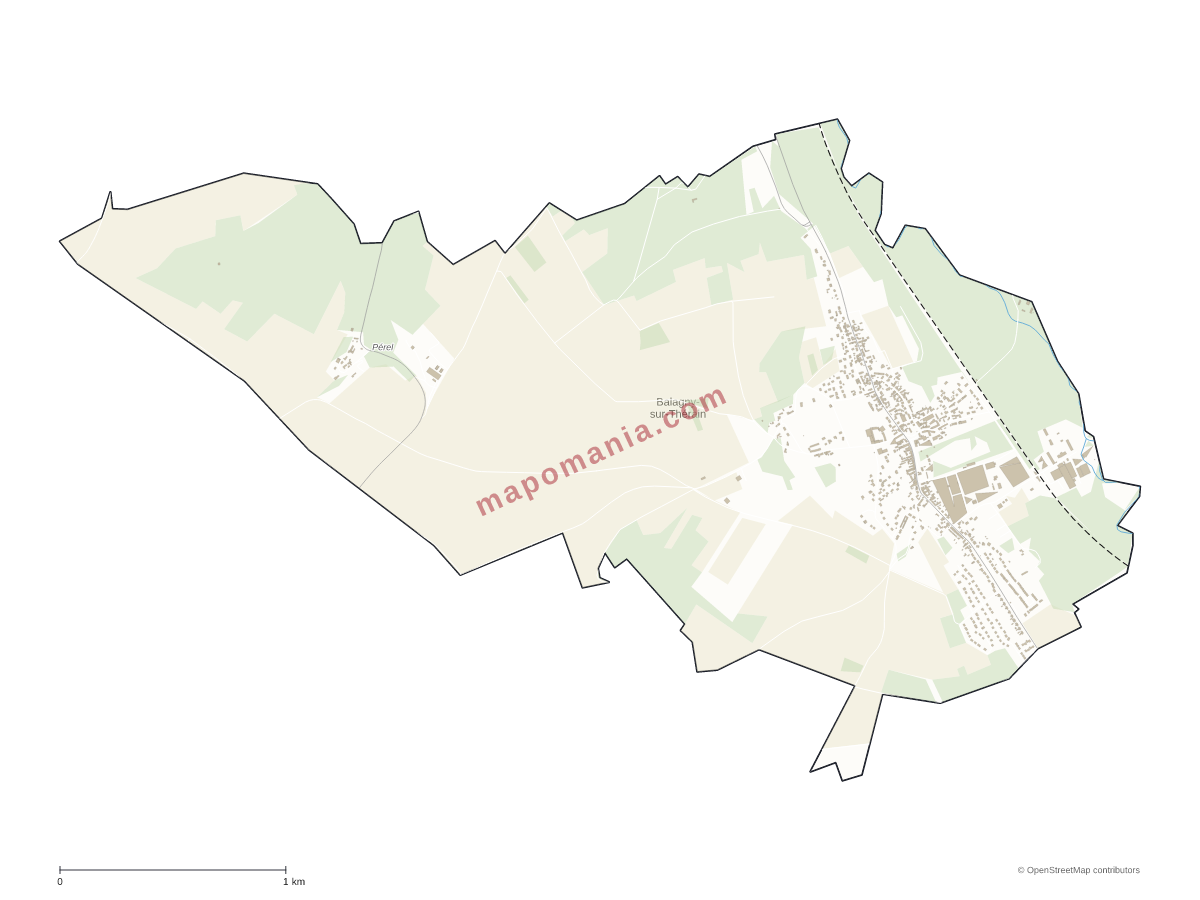 Carte de Balagny-sur-Thérain à personnaliser